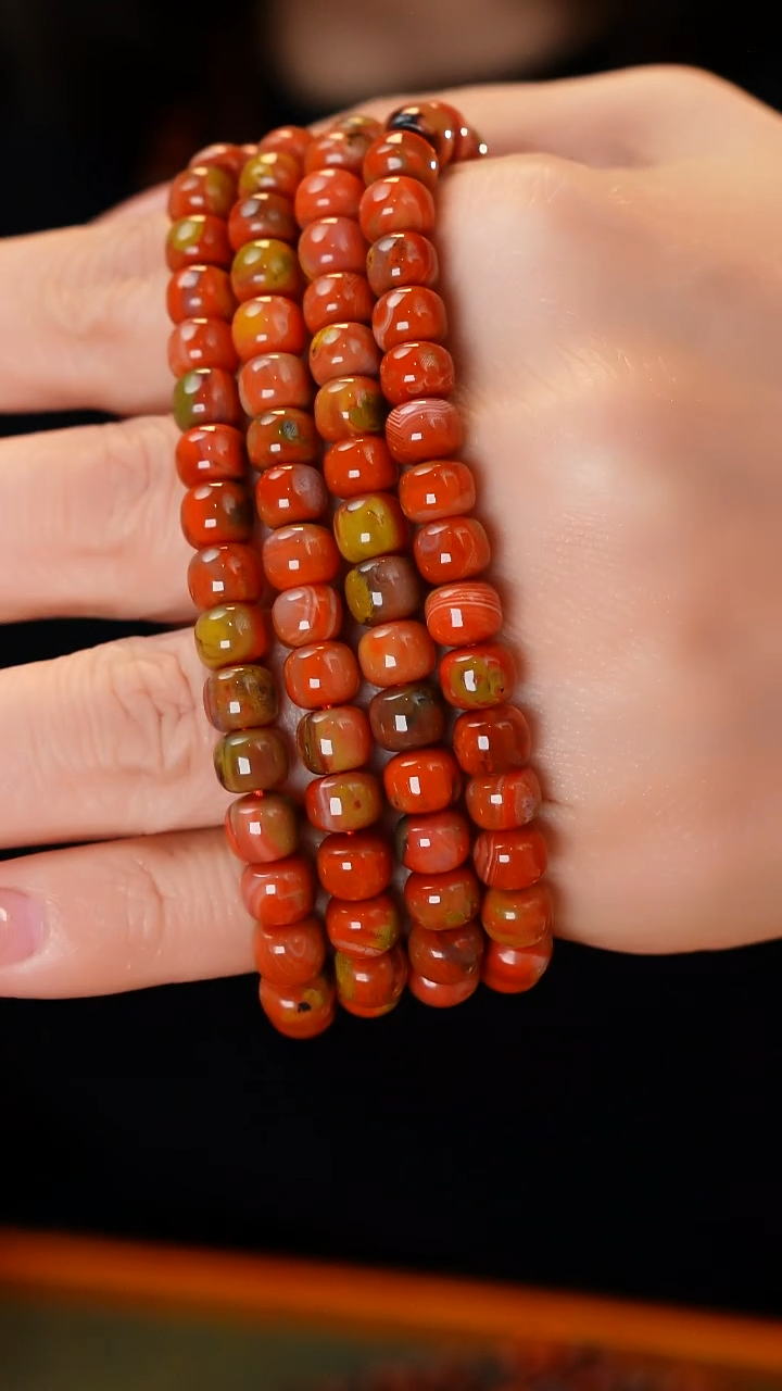 未镶嵌手链南红玛瑙包浆料多圈