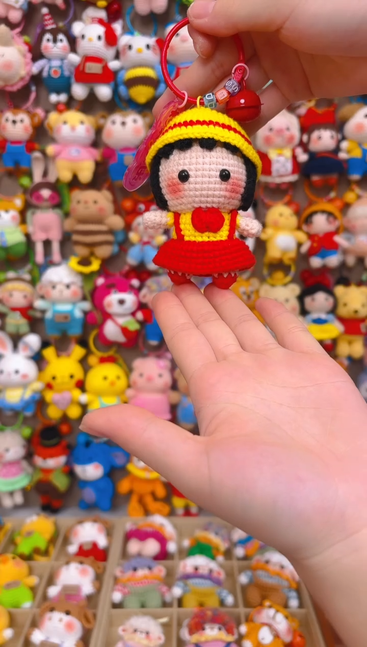 纯手工制作毛线钩织成品樱桃小丸子