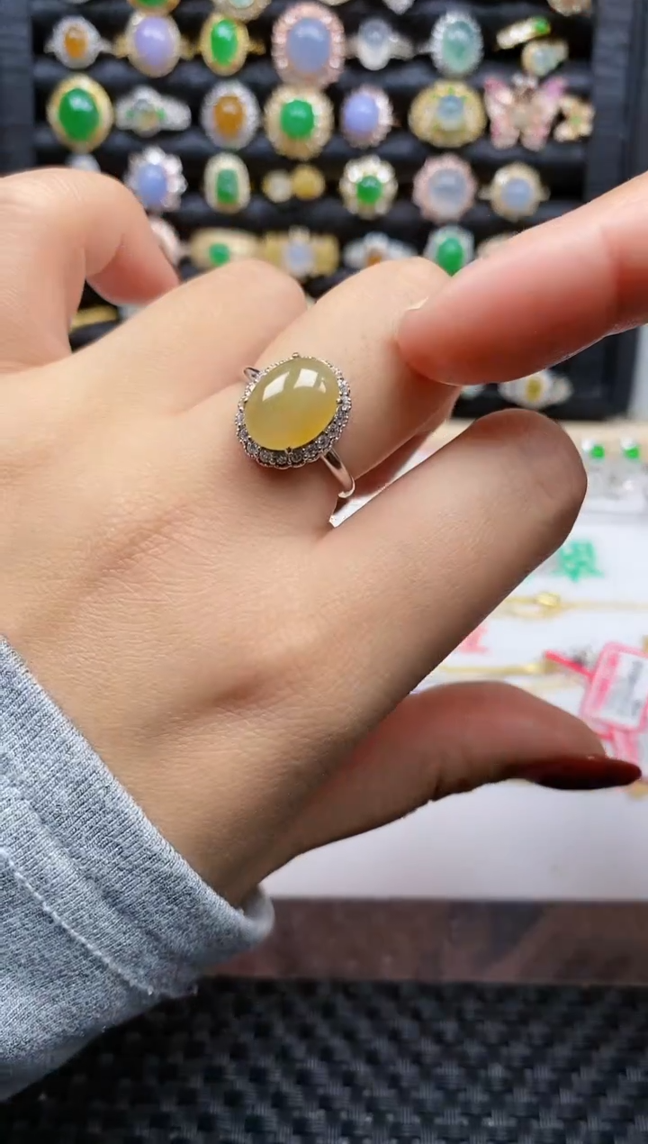 银S925镶嵌戒指翡翠26