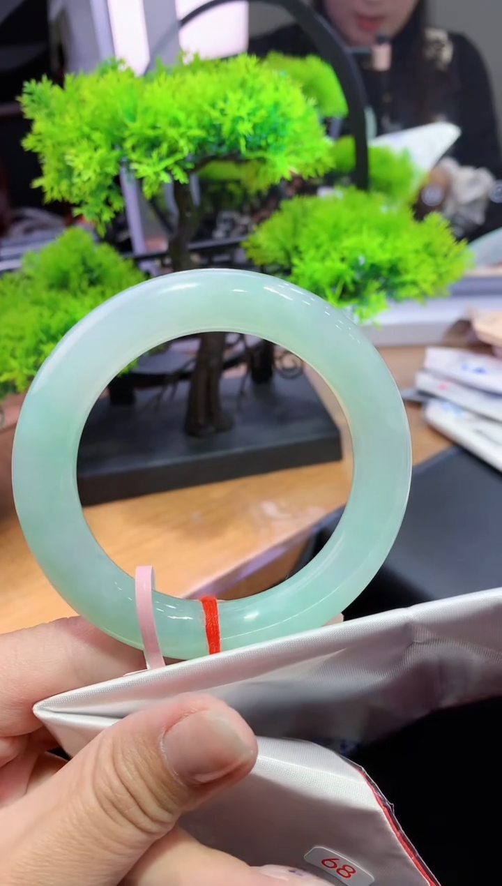 未镶嵌手镯翡翠N72天然A货缅甸翡翠55.4