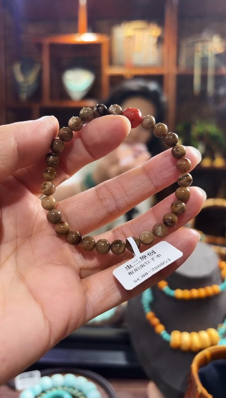 【闪购商品】琥珀手链未镶嵌6mm手串