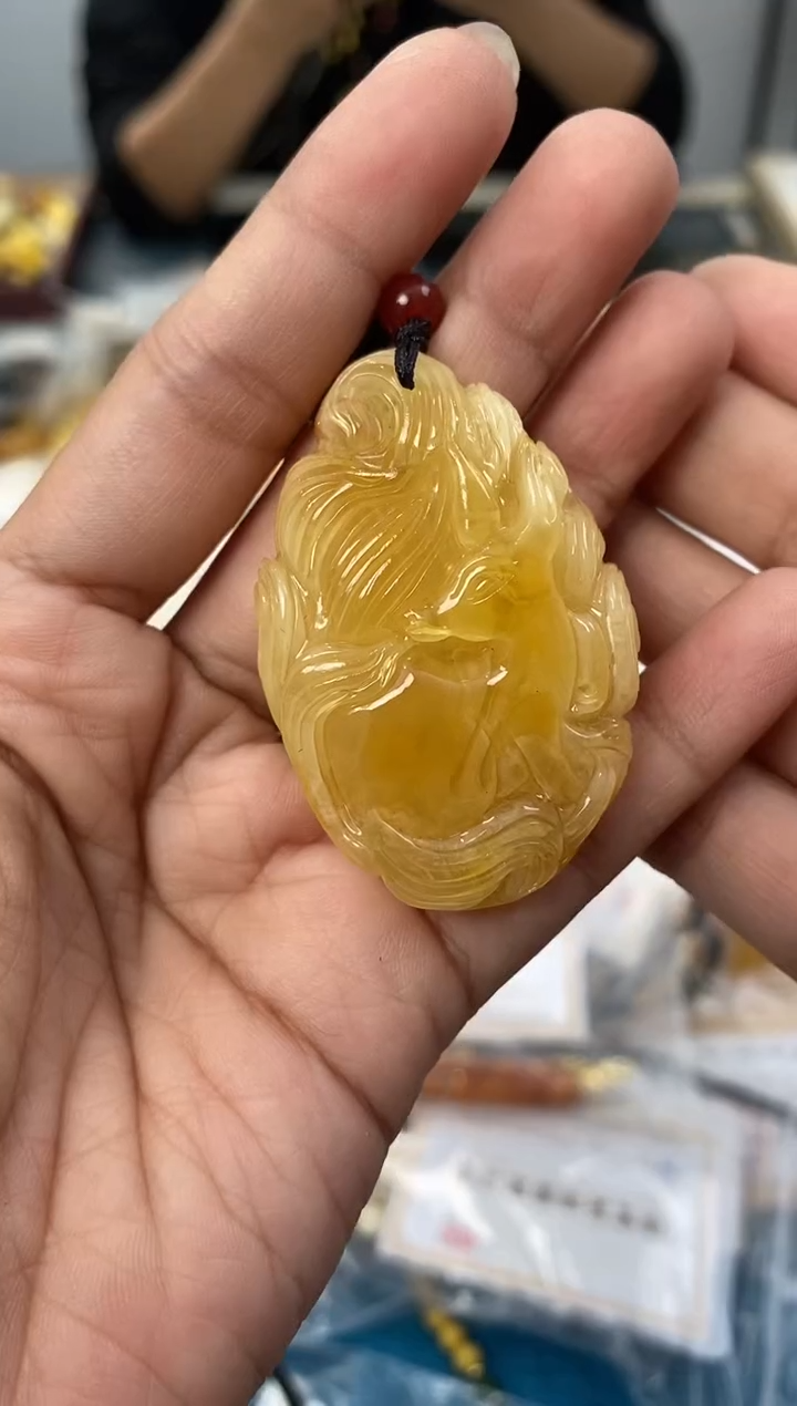【闪购商品】琥珀裸石未镶嵌天然琥珀蜜蜡九尾