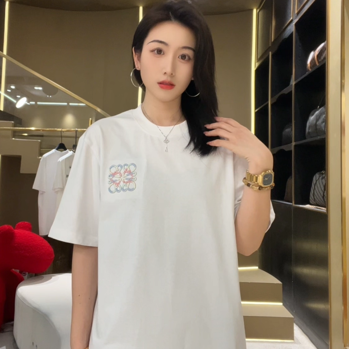 新款上新夏季潮牌男女纯棉宽松圆领T恤0050H