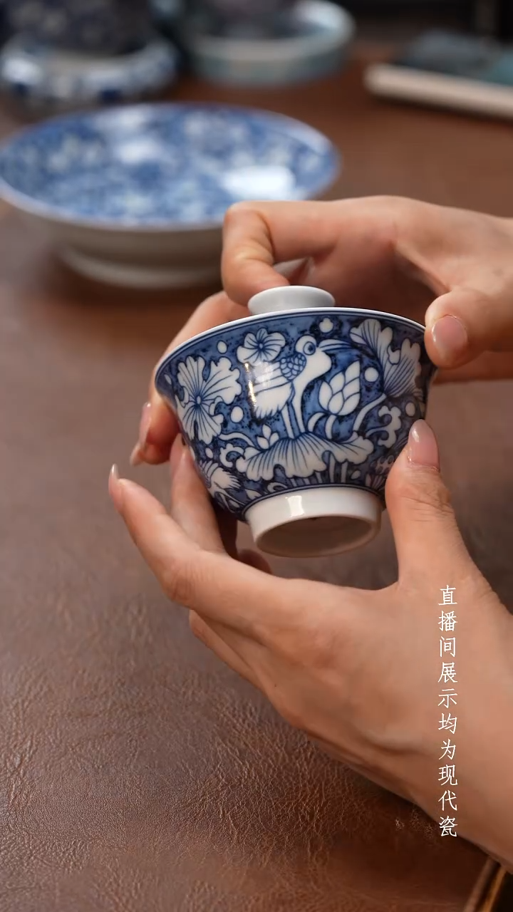 茶器茶器一鹭盖碗