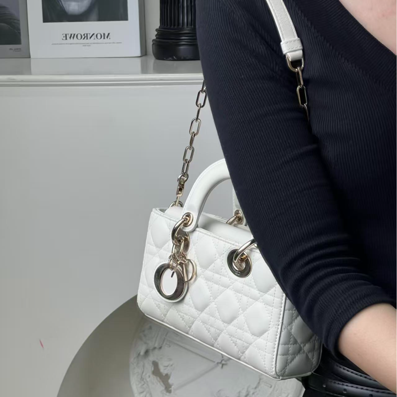 99新 DIOR/迪奥 dior横版戴妃小号白金 /优品/