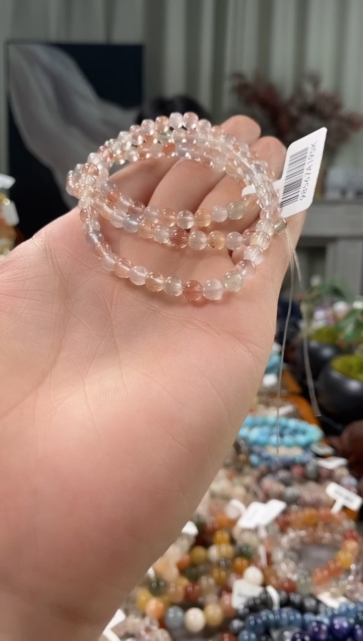 未镶嵌手链水晶彩兔毛