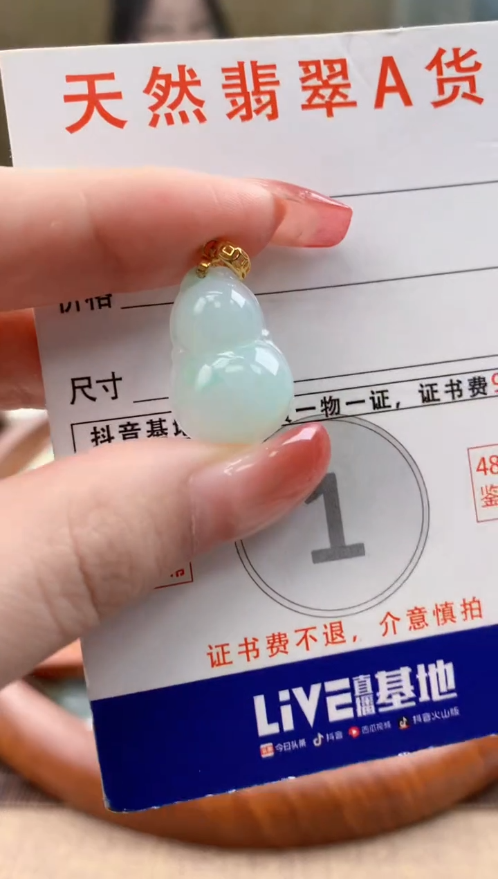 颈饰未镶嵌翡翠 天然A货翡翠挂件