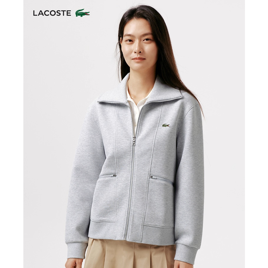 LACOSTE法国鳄鱼女装25秋季新款简约百搭拉链卫衣外套|SF2508