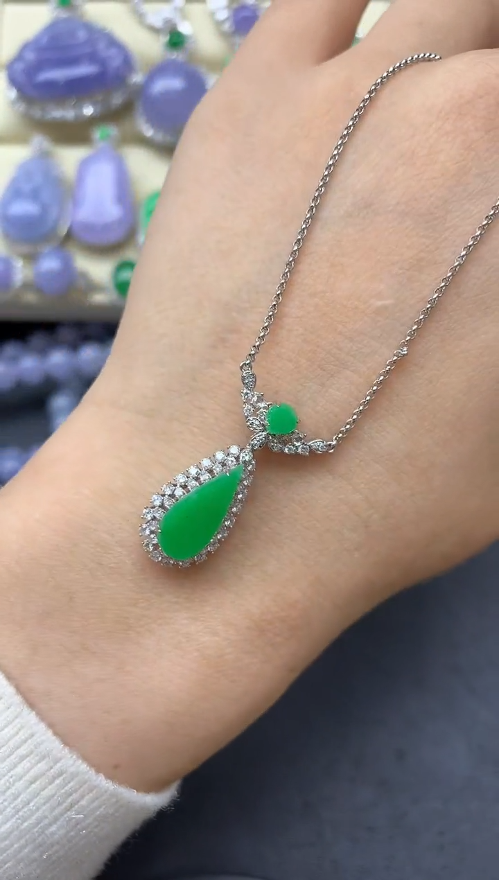 【闪购商品】翡翠颈饰18K金镶嵌439-中国好珍宝