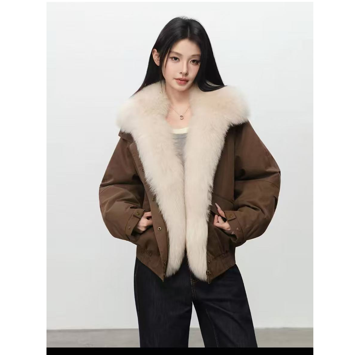 欧韩版新款可拆卸潮牌短款派克服外套
