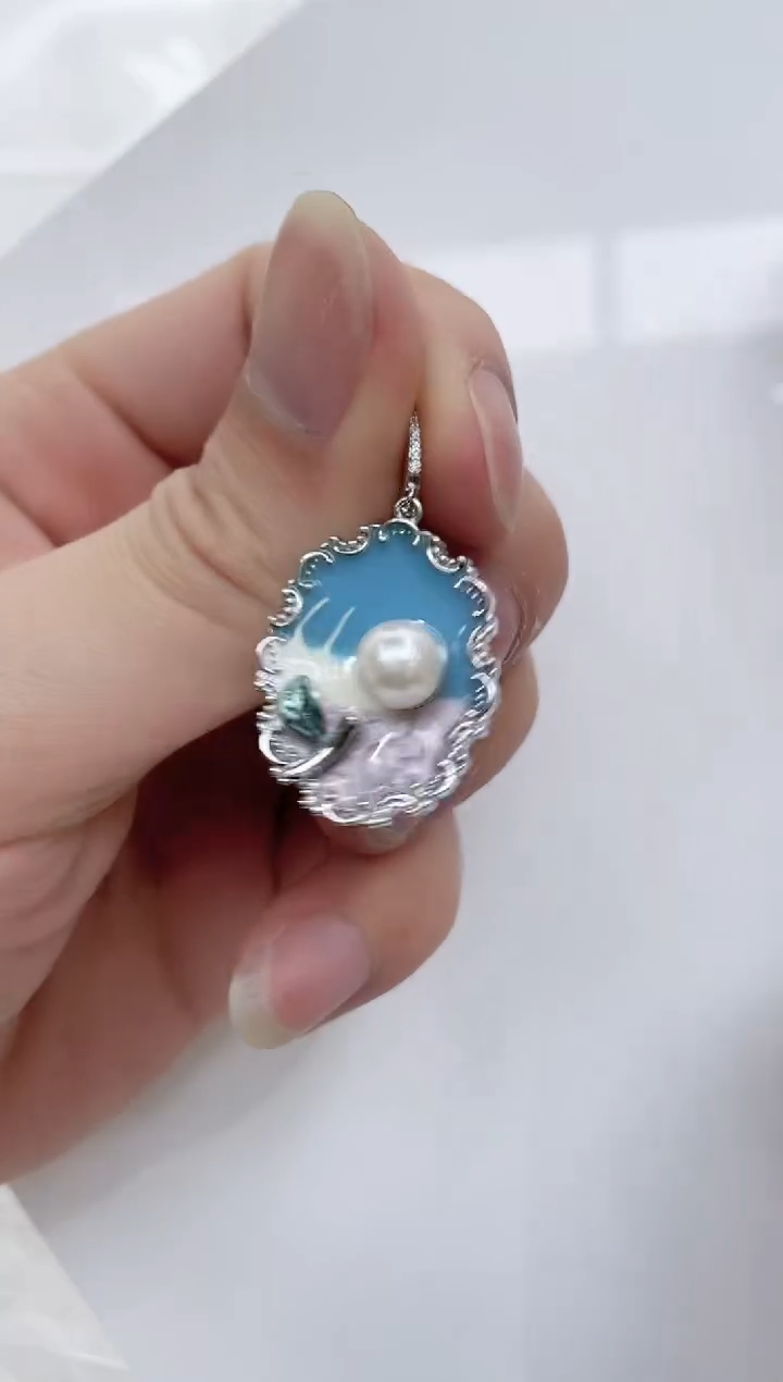 【闪购商品】海水珍珠颈饰银S925镶嵌海水珍珠吊坠
