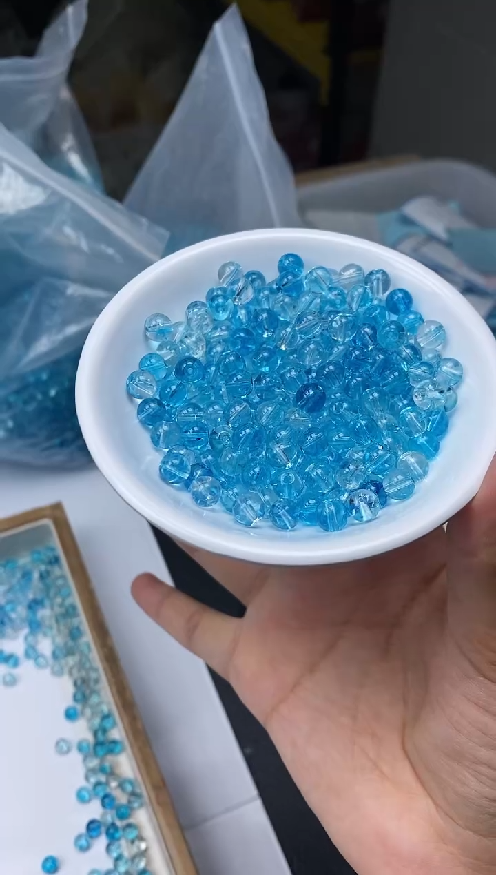 未镶嵌散珠托帕石M606 蓝托帕6mm30个9.9元