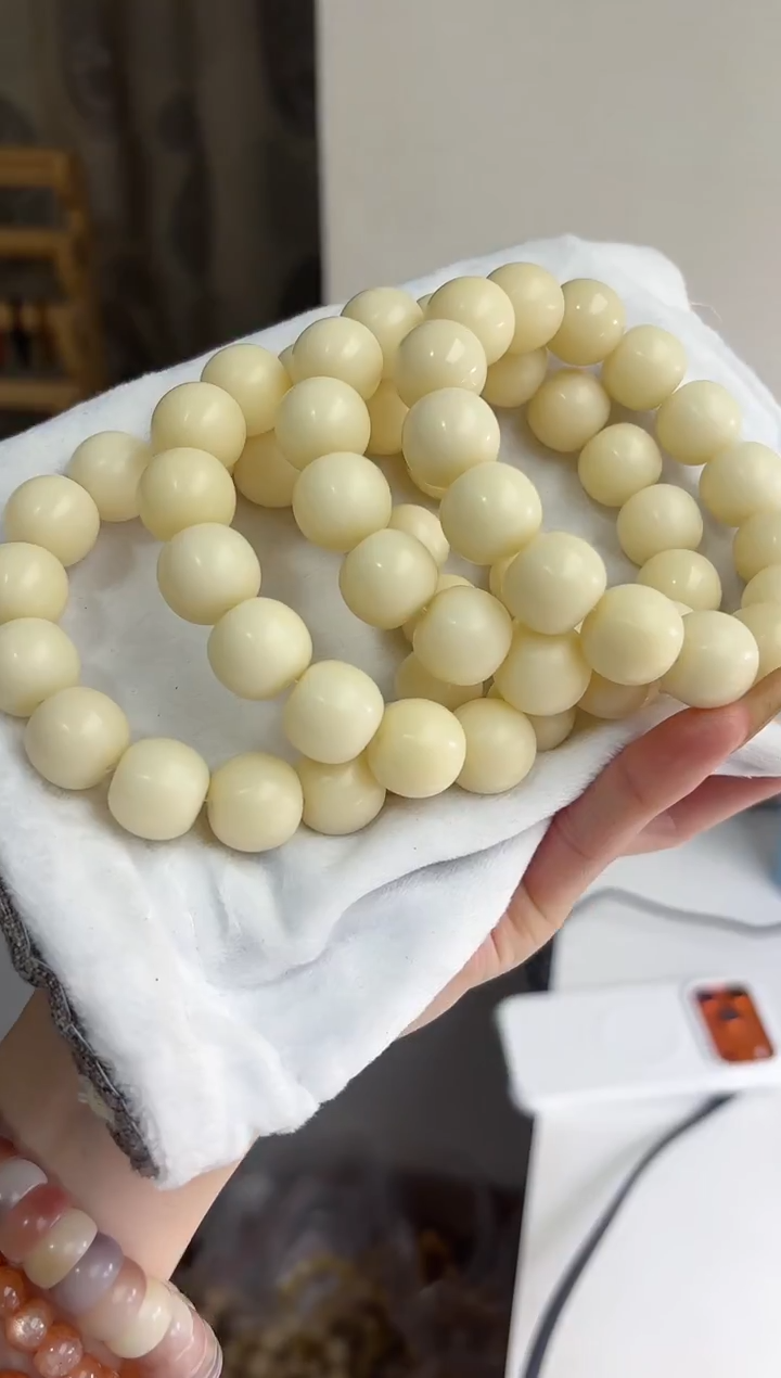 手串菩提根/象牙果沐m86糯米糍干磨苹果14*16mm手串