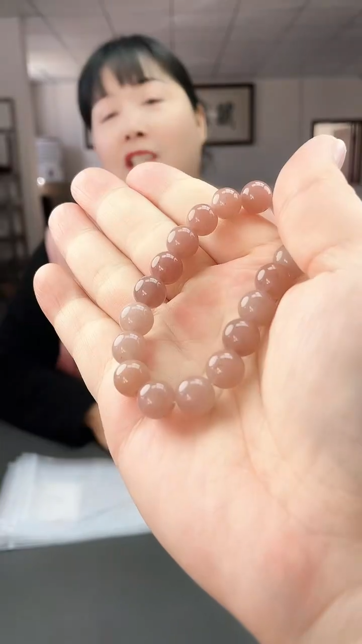 【闪购商品】密玉（石英质玉）卡10粉色手串未镶嵌66