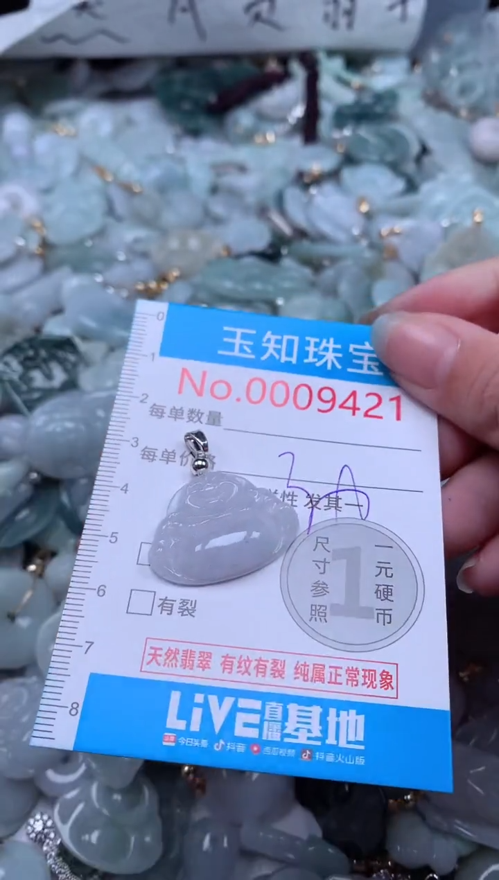 翡翠未镶嵌吊坠(不含链)9421