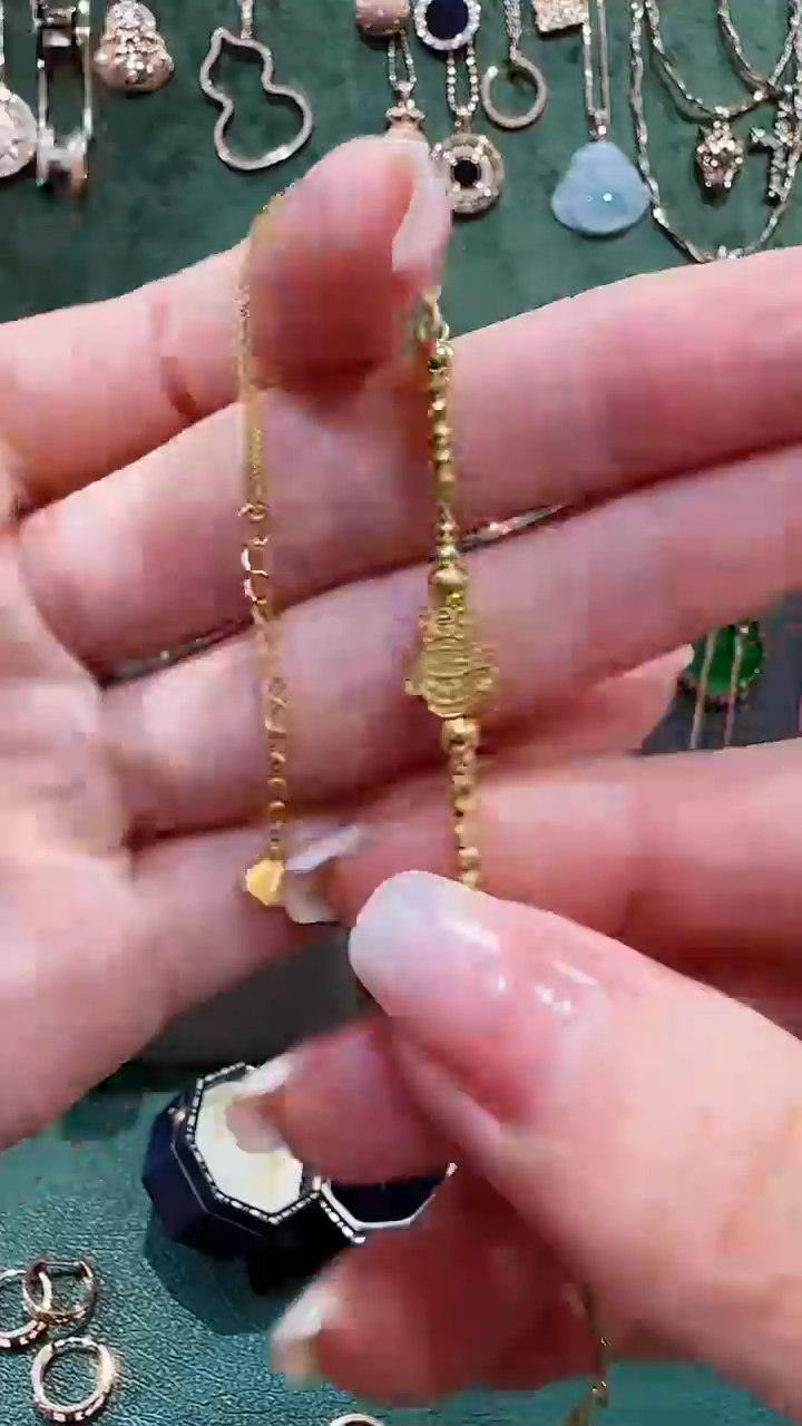 【闪购商品】18K金手链18K金财神手链