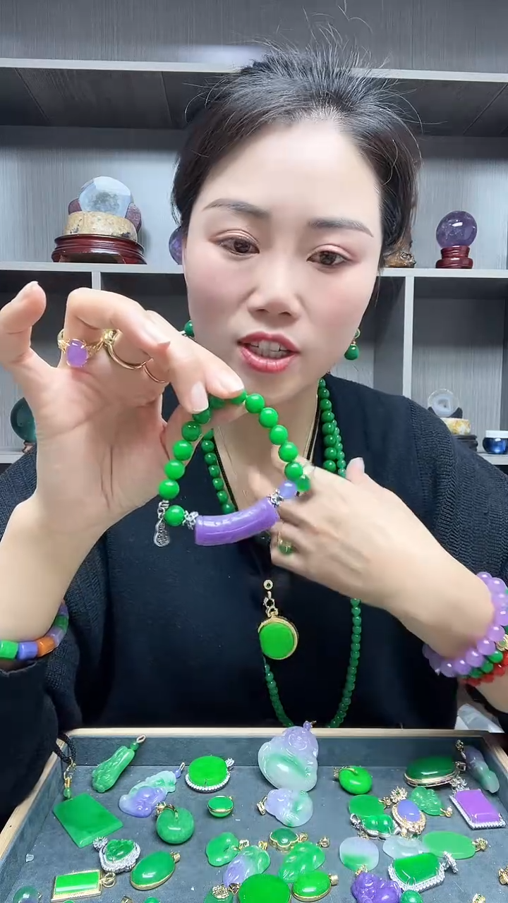 【闪购商品】翡翠手链银S925镶嵌手链