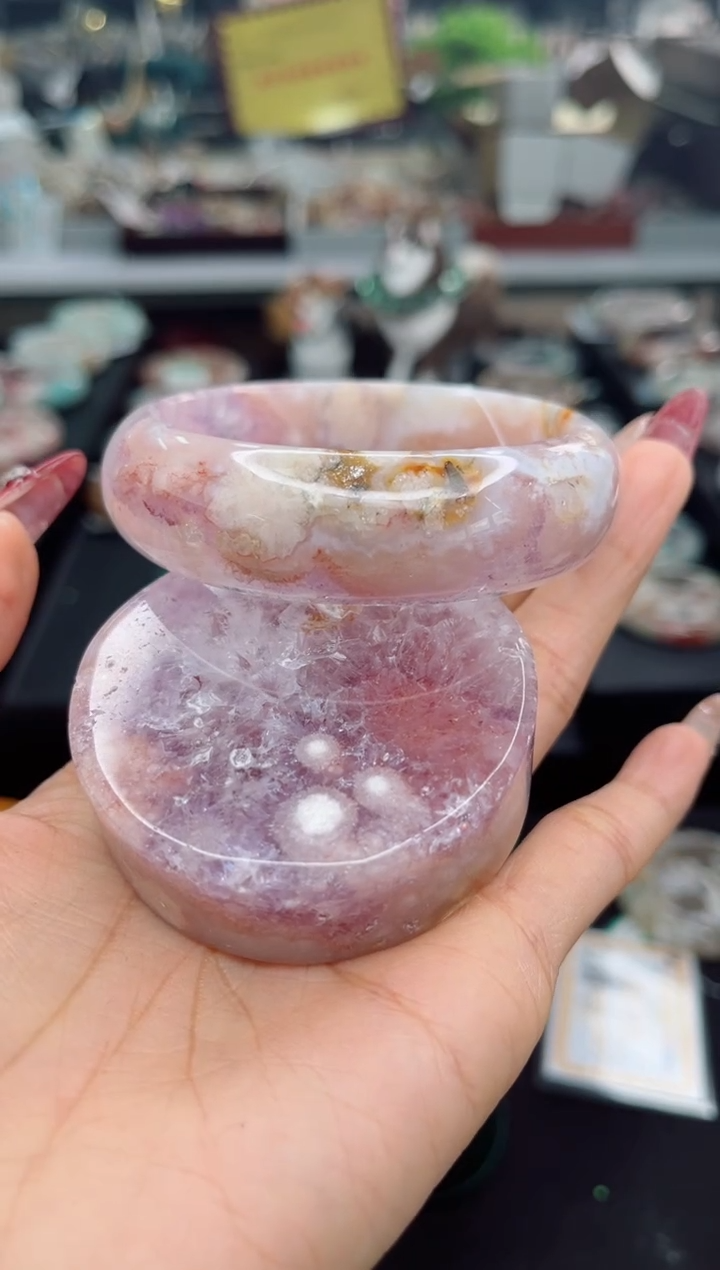 【闪购商品】石英质玉手镯未镶嵌60圈口（赠品镯心）S90554