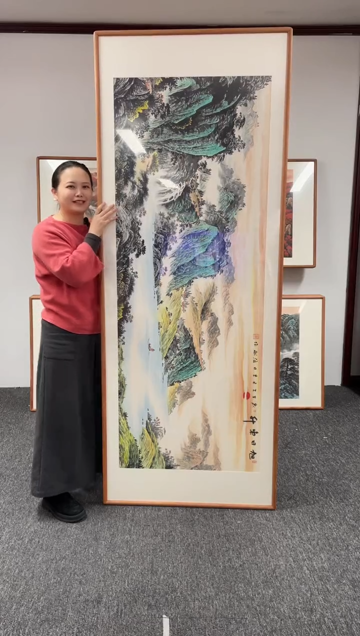 【闪购商品】国画旭日东升210*80刘海斌绘画作品