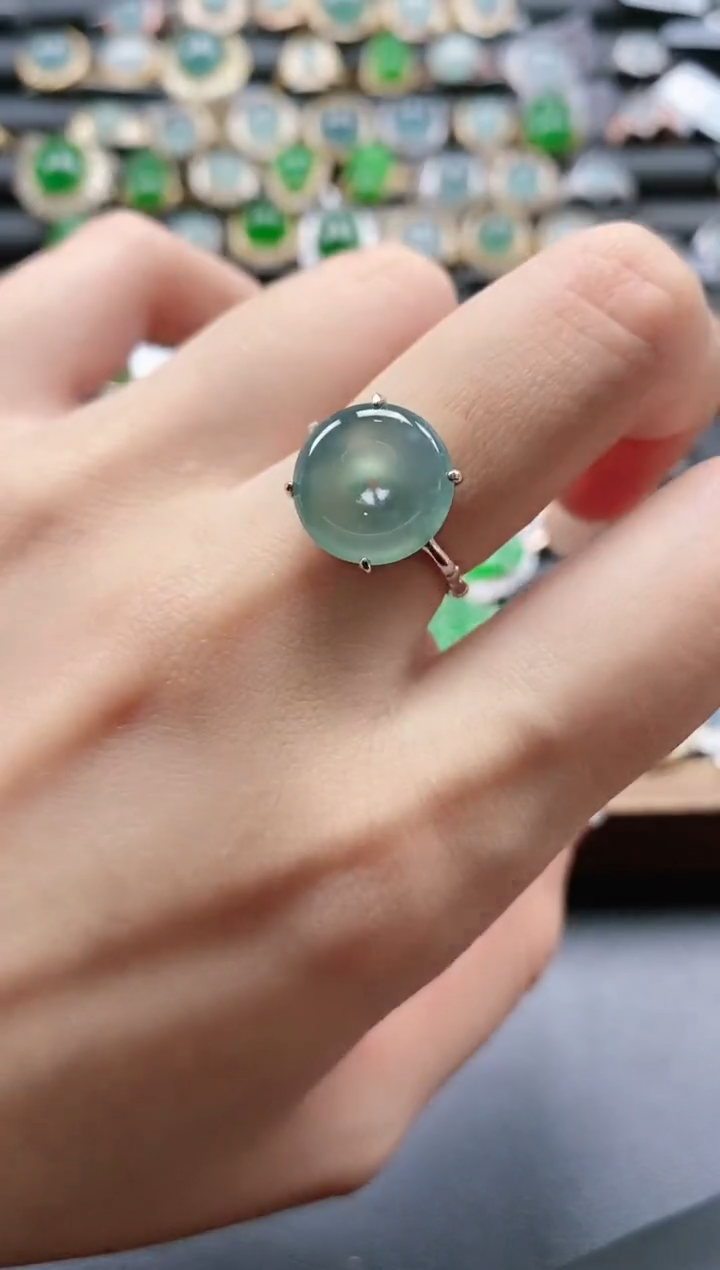 【闪购商品】翡翠戒指银S925镶嵌51511