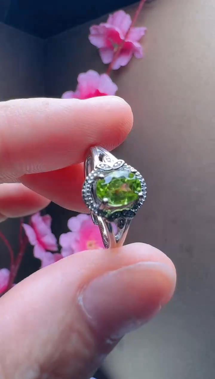 橄榄石戒指合金戒指