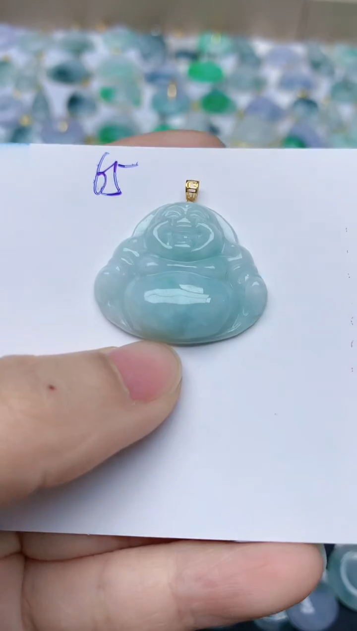 【闪购商品】翡翠颈饰18K金镶嵌天然翡翠A货    65