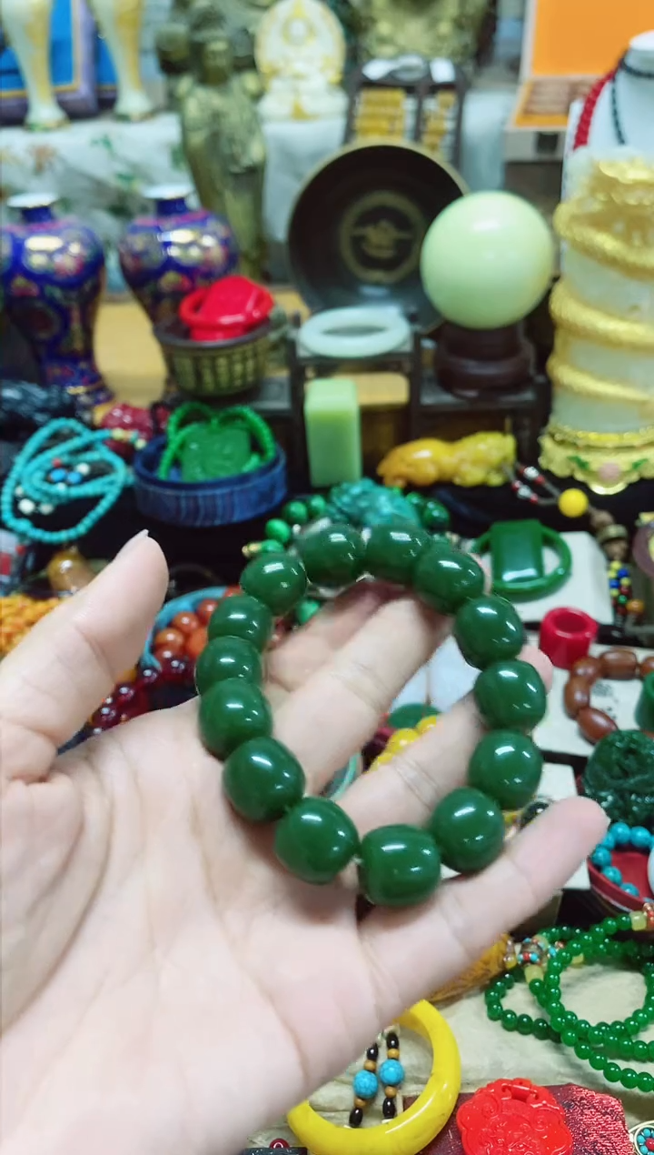 【闪购商品】和田玉（碧玉）手串未镶嵌主播推荐主播推荐