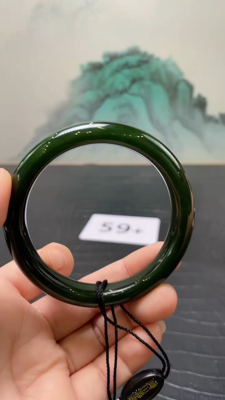 未镶嵌手镯和田玉（碧玉）爱*59+