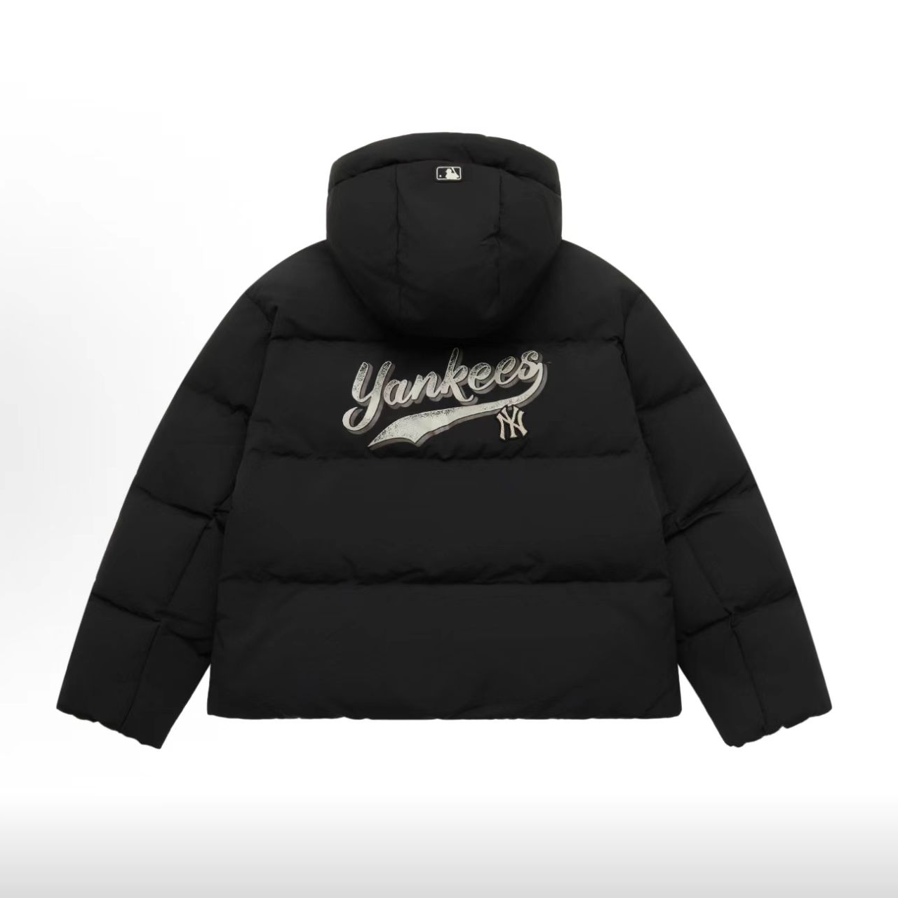 MLB 经典美式复古百搭印花纯色保暖下摆抽绳连帽羽绒服 男女同款