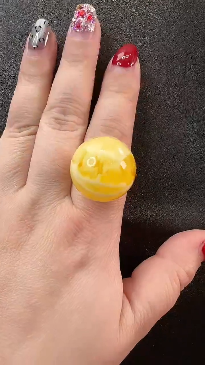 【闪购商品】琥珀戒指未镶嵌戒指