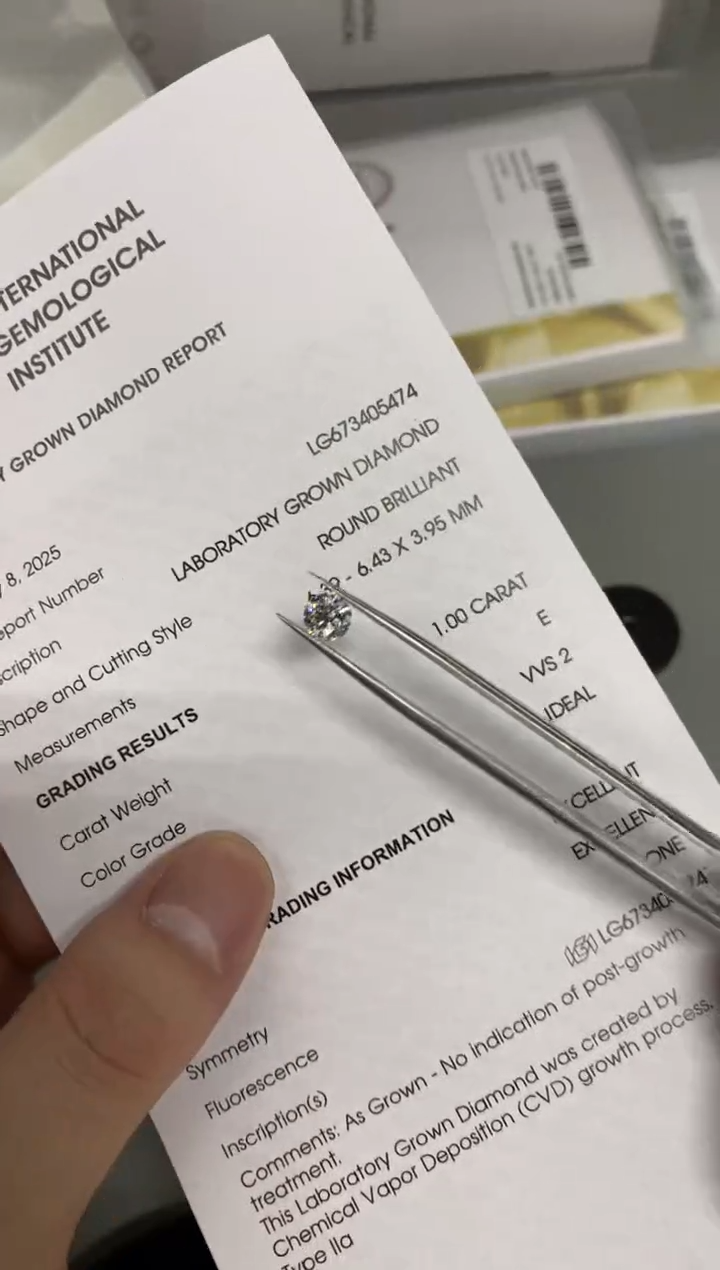 【闪购商品】实验室培育钻石裸石未镶嵌1E673405474