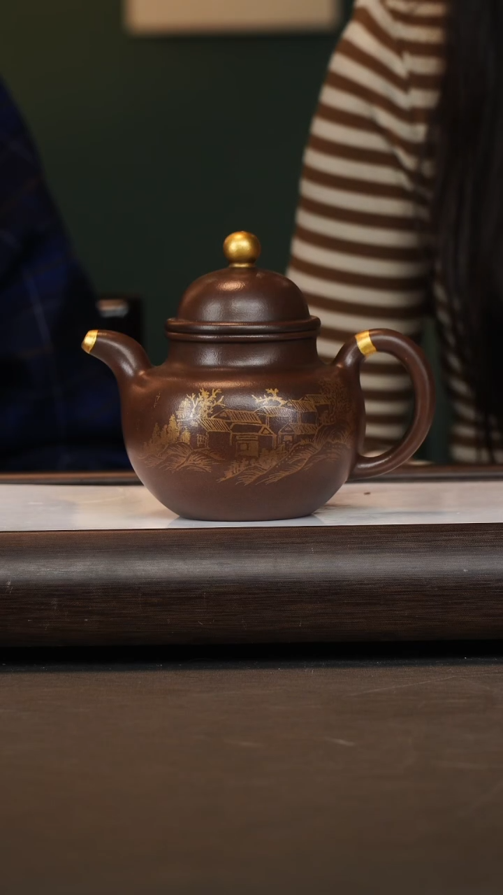 茶壶紫砂徐孝奎/老紫泥/掇球/300c