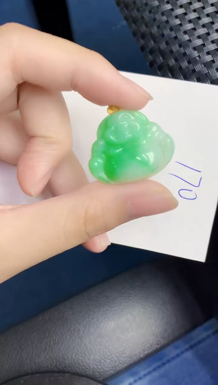 翡翠18K金镶嵌颈饰000000000