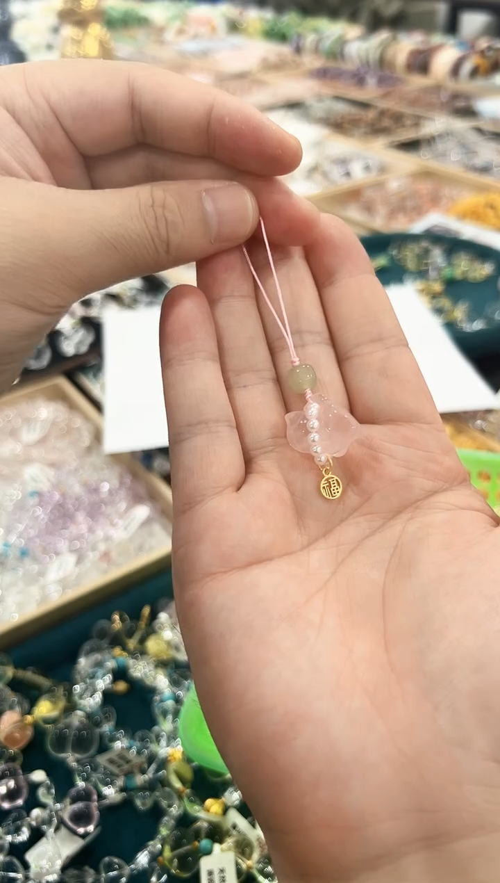 未镶嵌手链水晶手机挂kt