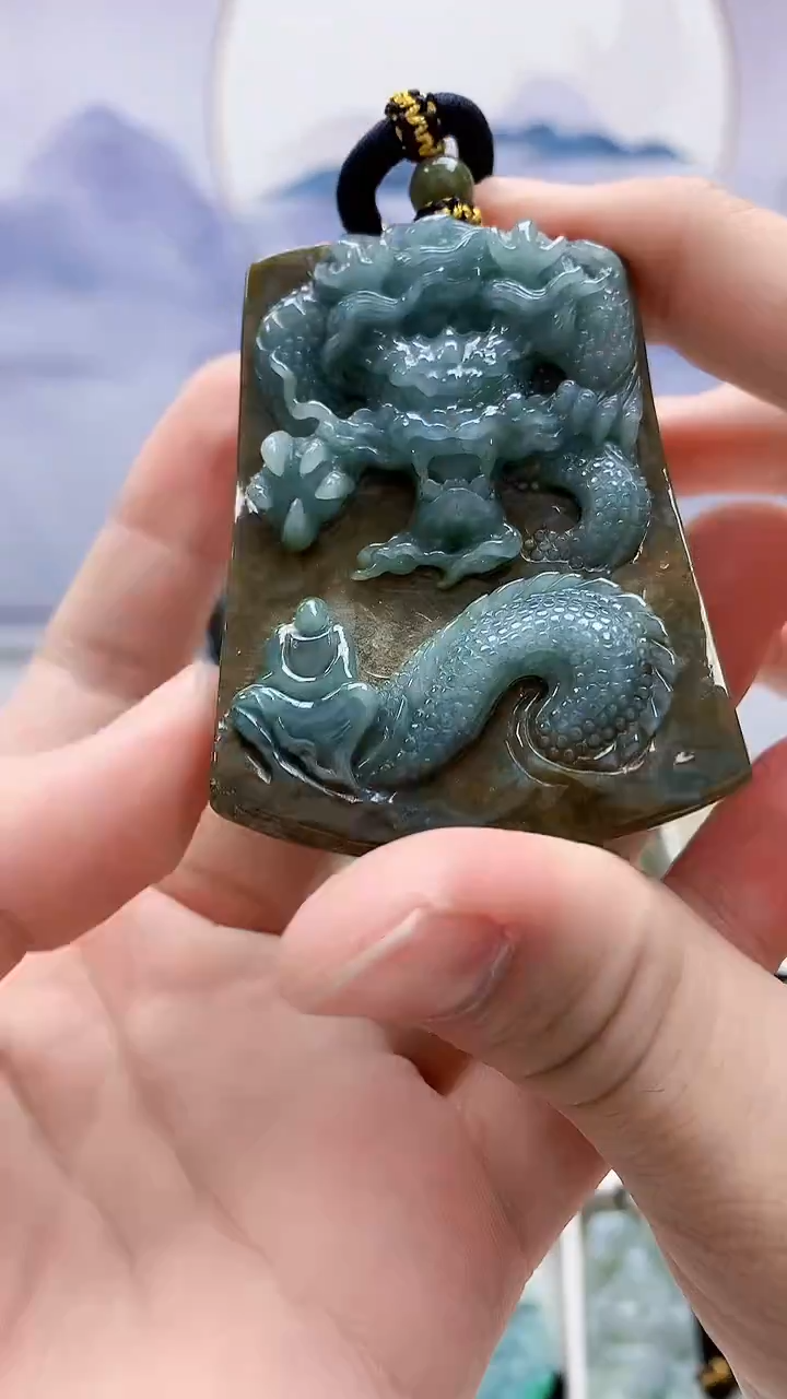 未镶嵌定制翡翠5060bb-毛货挂件78
