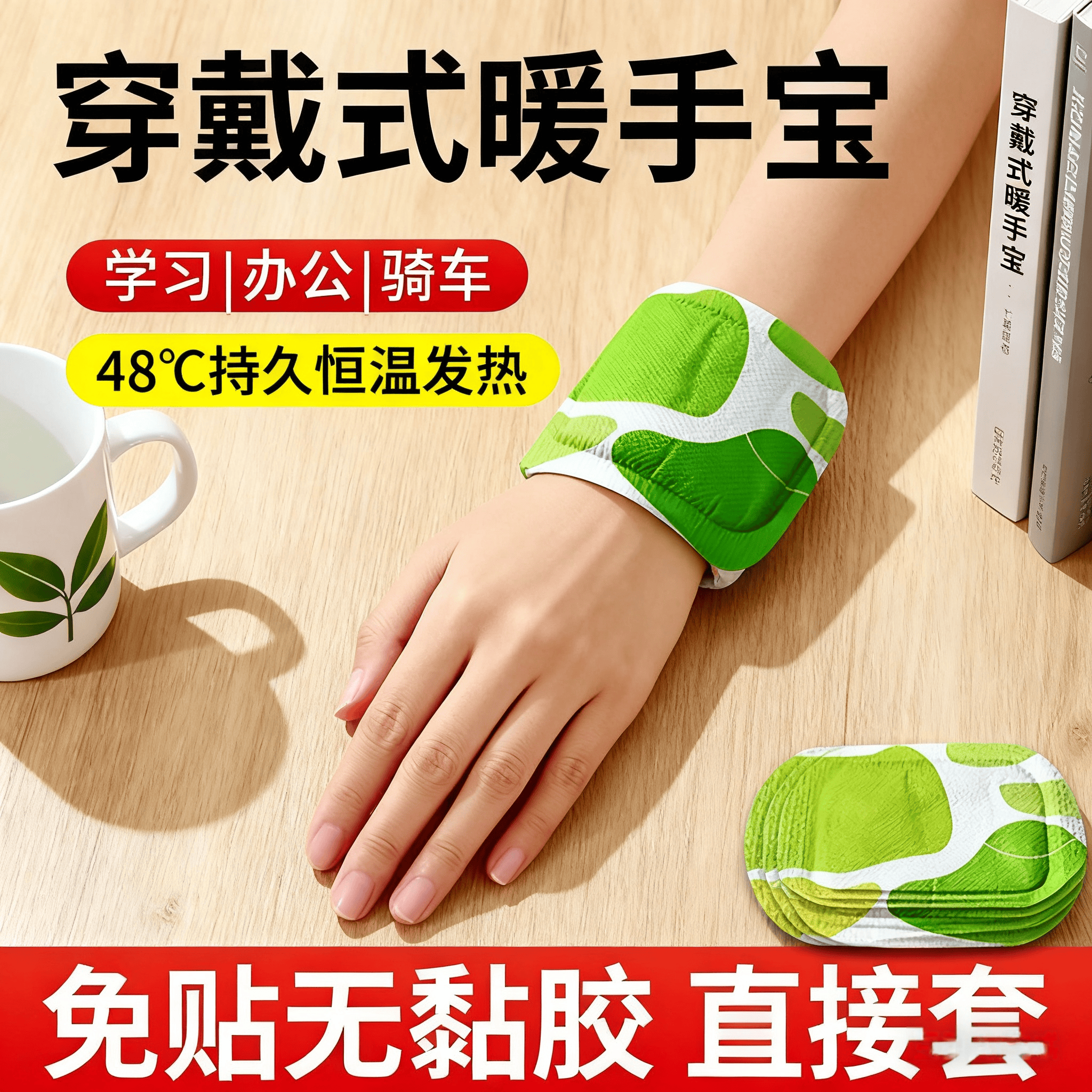 冬季穿戴式暖手宝自发热手足宝学生学习写字暖手暖足保暖神器1