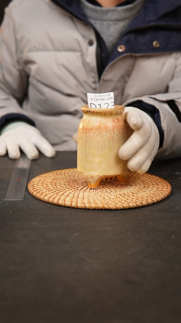 【闪购商品】瓷片123泥泥手工花盆