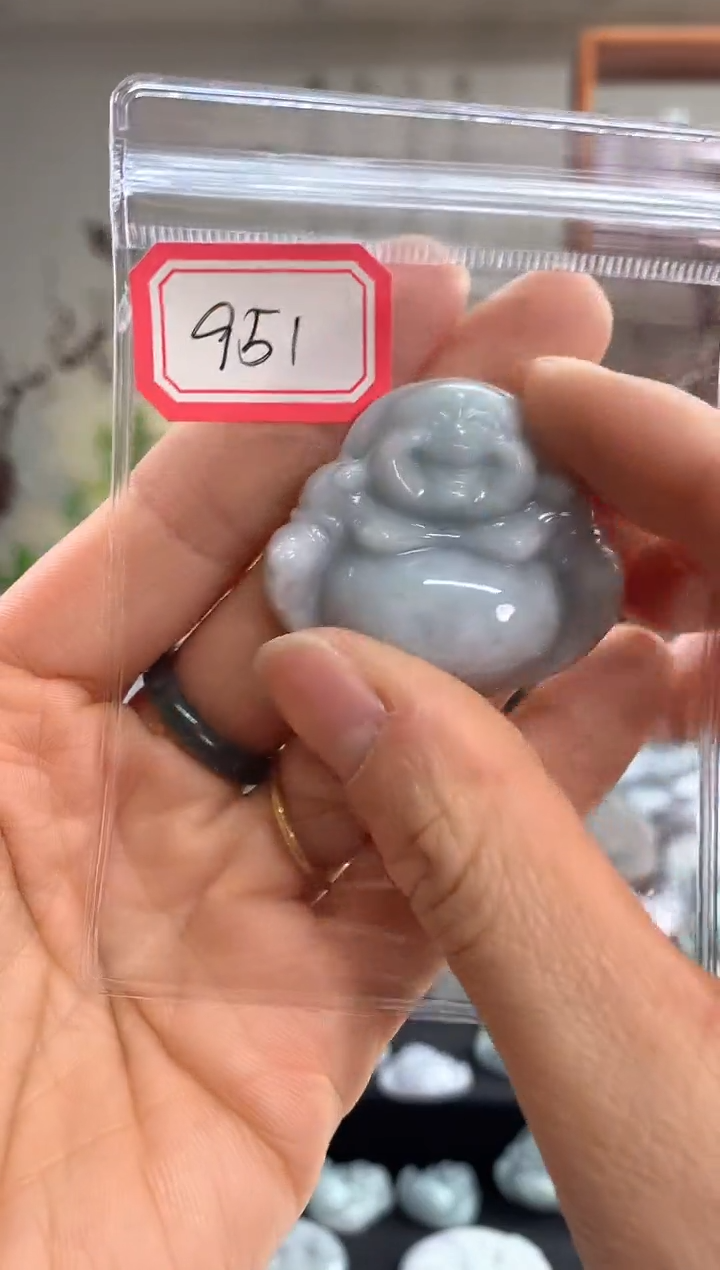 【闪购商品】翡翠吊坠(赠链)银S925镶嵌佛公951