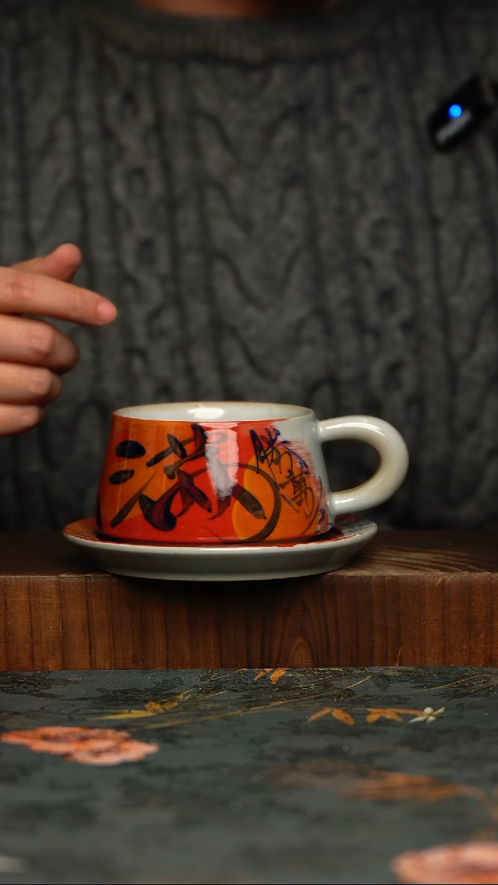 瓷片釉下彩手工手绘同款