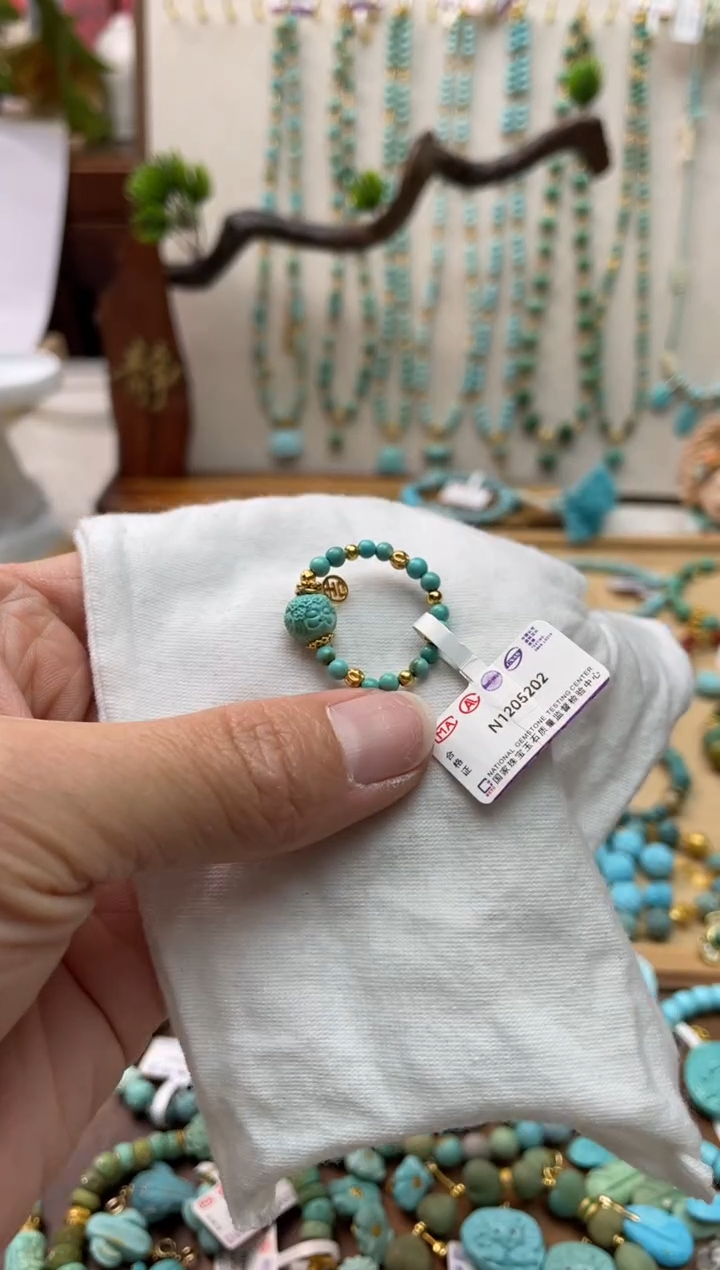 【闪购商品】绿松石戒指银S925镶嵌29