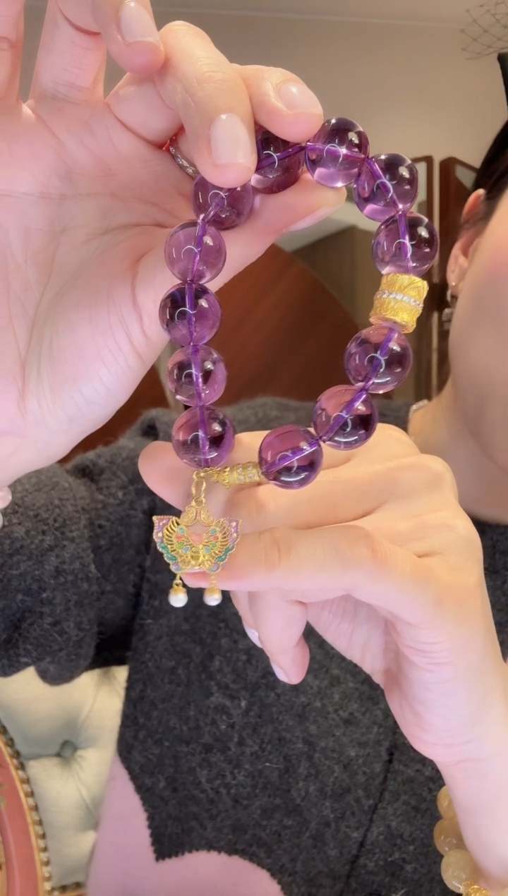 【闪购商品】紫晶手串未镶嵌未镶嵌水晶手串25370