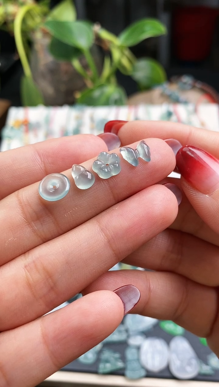 【闪购商品】翡翠戒指未镶嵌平安扣+葫芦+蝴蝶+小花