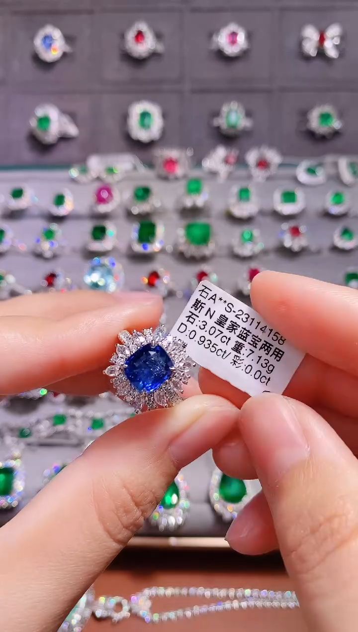 【闪购商品】蓝宝石18K金戒指18K金镶嵌1