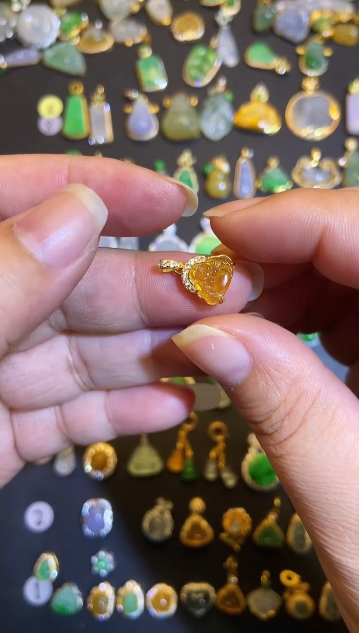 吊坠(不含链)银S925镶嵌翡翠1