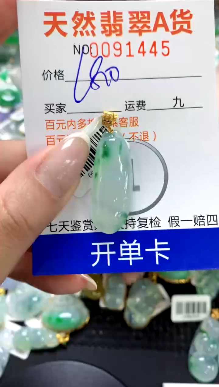 翡翠18K金镶嵌颈饰1111111111111111