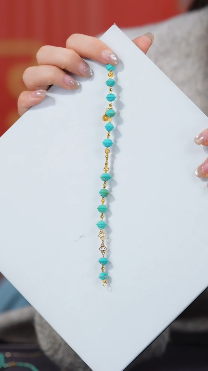 【闪购商品】绿松石手链18K金镶嵌1