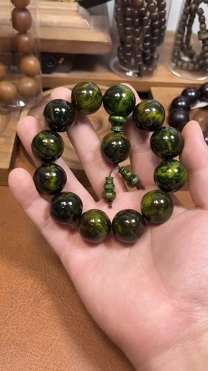 松木（琥珀木）手串/手链水墨丹青瘤疤手串2.0