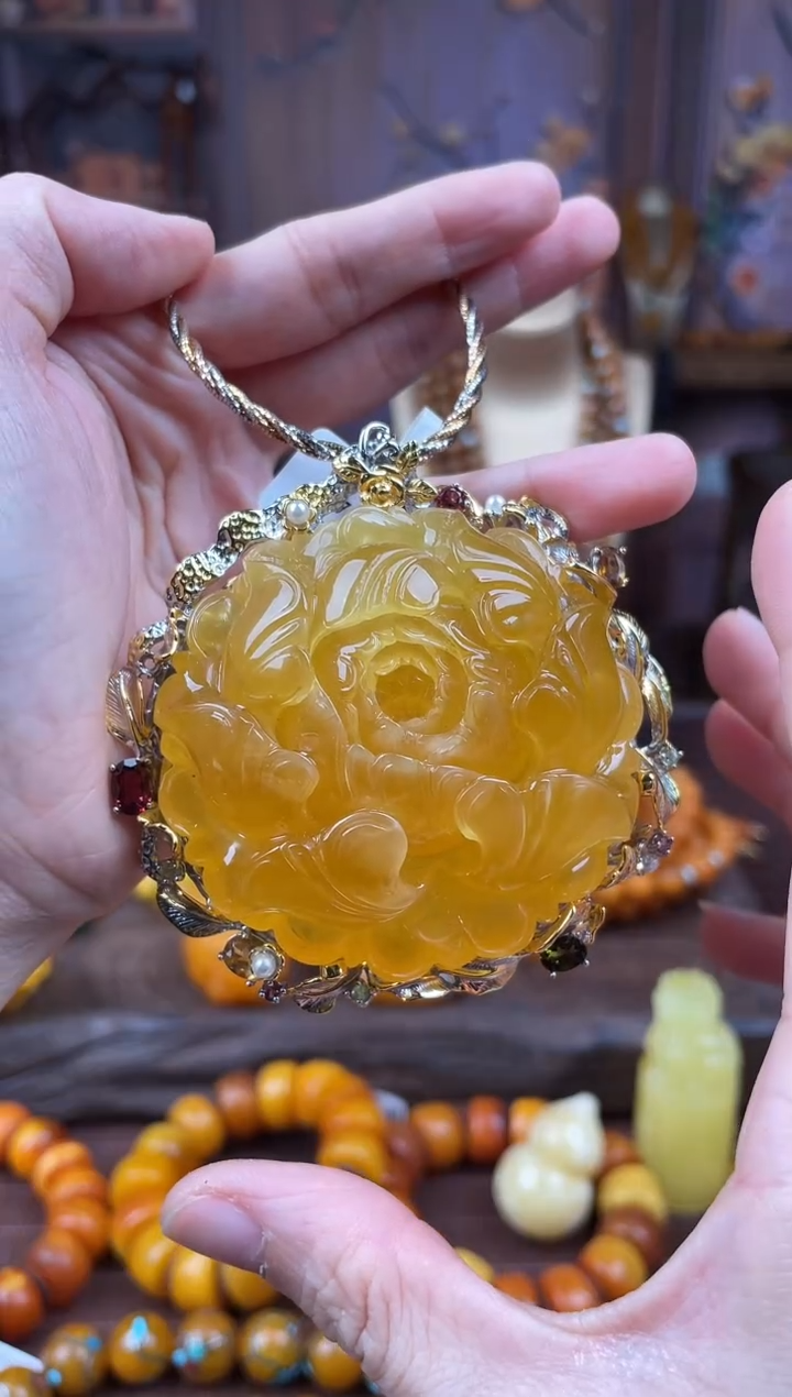 裸石琥珀未镶嵌多样性发货，假一赔4