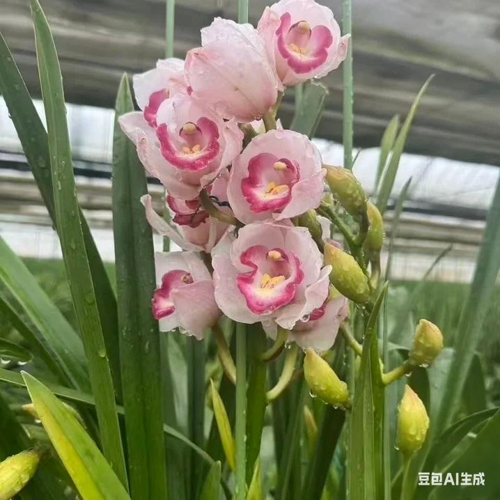 诱惑 精品绿植大花惠兰 红色 兰花 室内好养易活浓香型