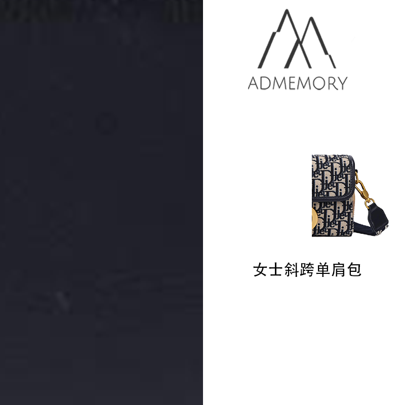 未使用 AdMemory 轻奢印花帆布时尚女士单肩万针刺绣盒子包